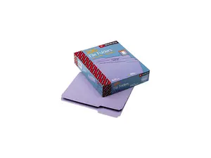 Smead 12443 File Folders, 1/3 Cut Top Tab, Letter, Lavender, 100/Box