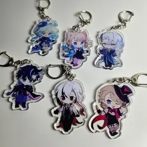 Genshin impact Acrylic Keychains Cute Charms - Lyney, Lynette, Wriothesley, Arlecchino, Furina, Neuvillette, Cute Keyring Accessory, Fun Charm For Backpack Or Purse | High Quality and Customer Favorite Items