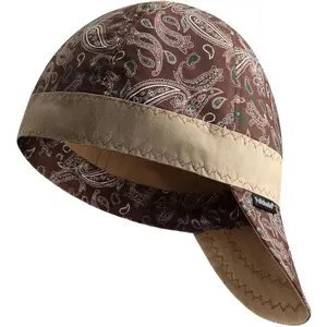 Reversible Cap Resistant CAT 2 Protective FR Welder Hats 6 Pannel Lightweight Printed for Men