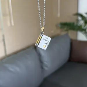Love Book Necklace for Daughter or Son My Campeón Engraved Necklace Meaningful Gift for Kids