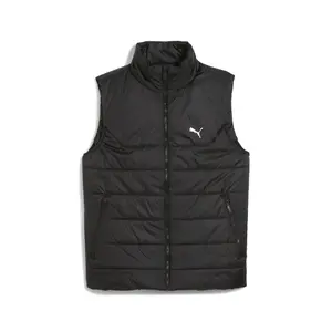 PUMA Men's Essentials Padded Athletic Vest, Casual Outdoor Sports Outerwear - Black