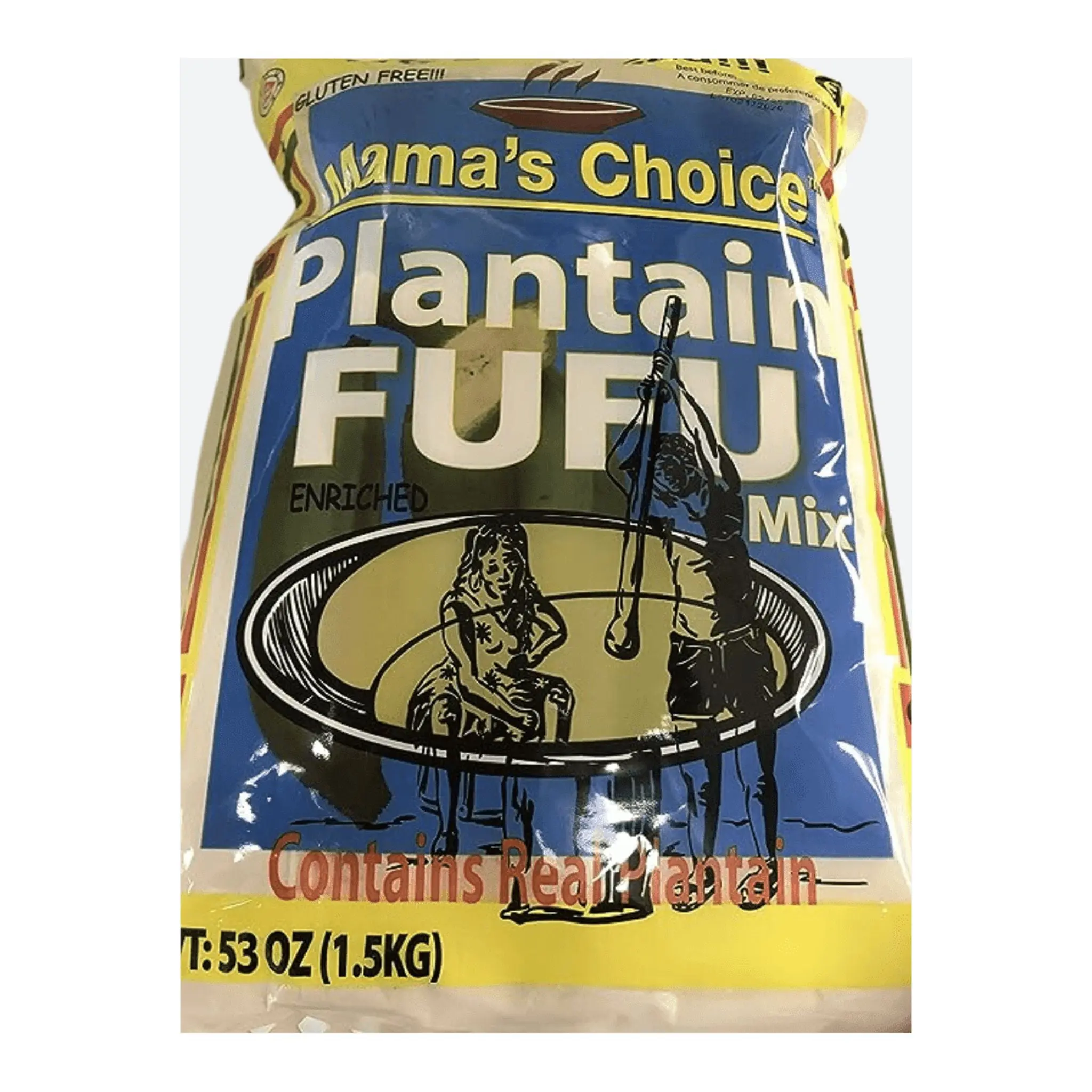 Mama's Choice Plantain Fufu-4lbs-A Taste of Tradition With Mama's Choice Plantain Fufu