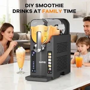 GARVEE Slushie Machine 70 oz (2.1L) , Frozen Drink Maker with 3 Preset Modes (Slush, Frappe, Milkshake), LED Display, Auto-Clean & One-Touch Dispensing, Ideal for Margaritas, Smoothies & Ice Cream