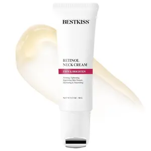 Bestkiss Neck Cream – Tightening & Firming, Anti-Aging, Reduces Wrinkles & Fine Lines, Retinol, Niacinamide, Hyaluronic Acid, Roller Applicator 1.7 OZ