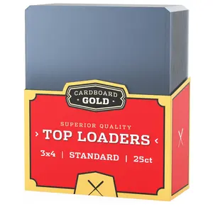 *Cardboard Gold - Standard 35pt Top Loaders for Cards - 25 Count - Premium 3x4 Inch Trading Card Top Loaders