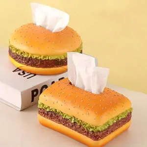 Creative Burger-Shaped Paper Towel Holder, Home Storage Organizer, Suitable for Living Room, Bedroom, Car, Adds Vibrant Atmosphere, Bathroom Accessories