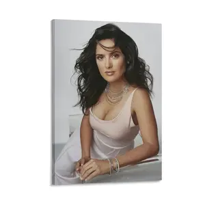 Elevate Your Modern Home Decor with Salma Hayek's Sexy Home Poster.the Famous Actress, A Great Gift Choice. Canvas Poster Bedroom Decor Sports Landscape Office Room Decor Gift Frames Ornaments Decoration Photo Wall Artistic Print Frame-.
