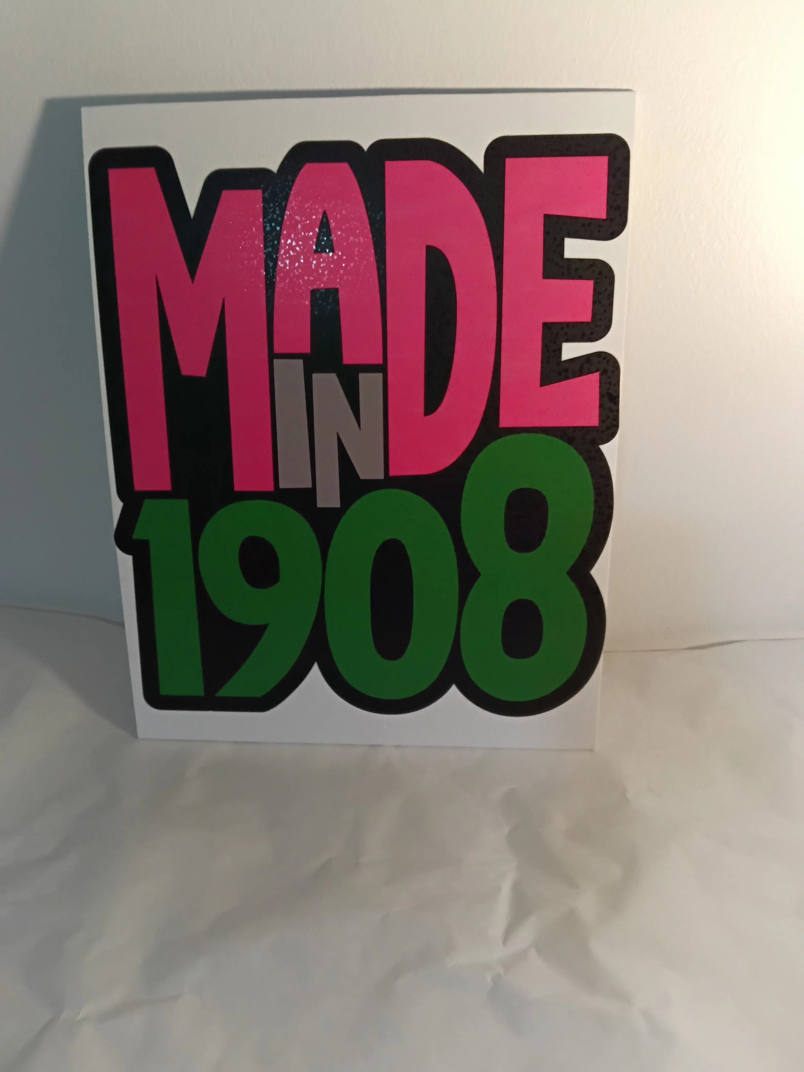 AKA Made In 1908 Bedazzle (Postcard) Canvas