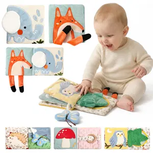 Soft Baby Book Sensory Books for Babies Newborn Infant Toys with Touch and Feel, Crinkle Pages, Mirror, Textures Early Learning Toy Gift for Tummy Time & Sensory Development Mothers Day Gift