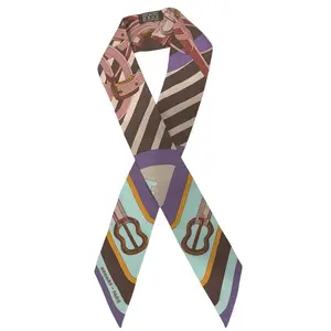 Pre-owned Hermes "Coaching" Silk Twilly