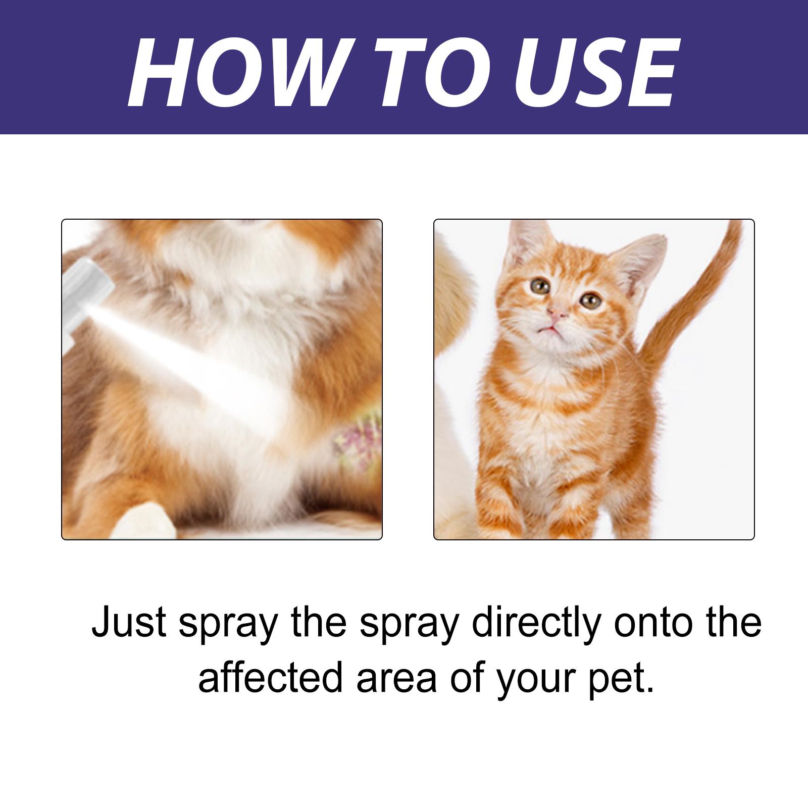 Pet Antibacterial Spray - Skin Care for Cats and Dogs - Skin Itching Repair Spray