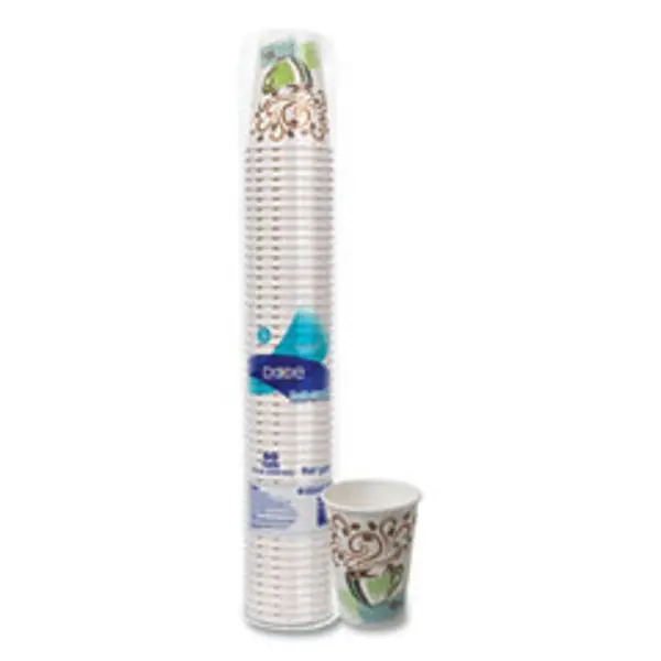 Dixie DXE5342CDPK Perfectouch Insulated Single-Use Disposable Cups - 12 oz Paper Keep Warm Cups for Drinks, Cost-Efficient, Fingers Cool for Coffee, Pack of 50, Coffee Haze, Hot Cups