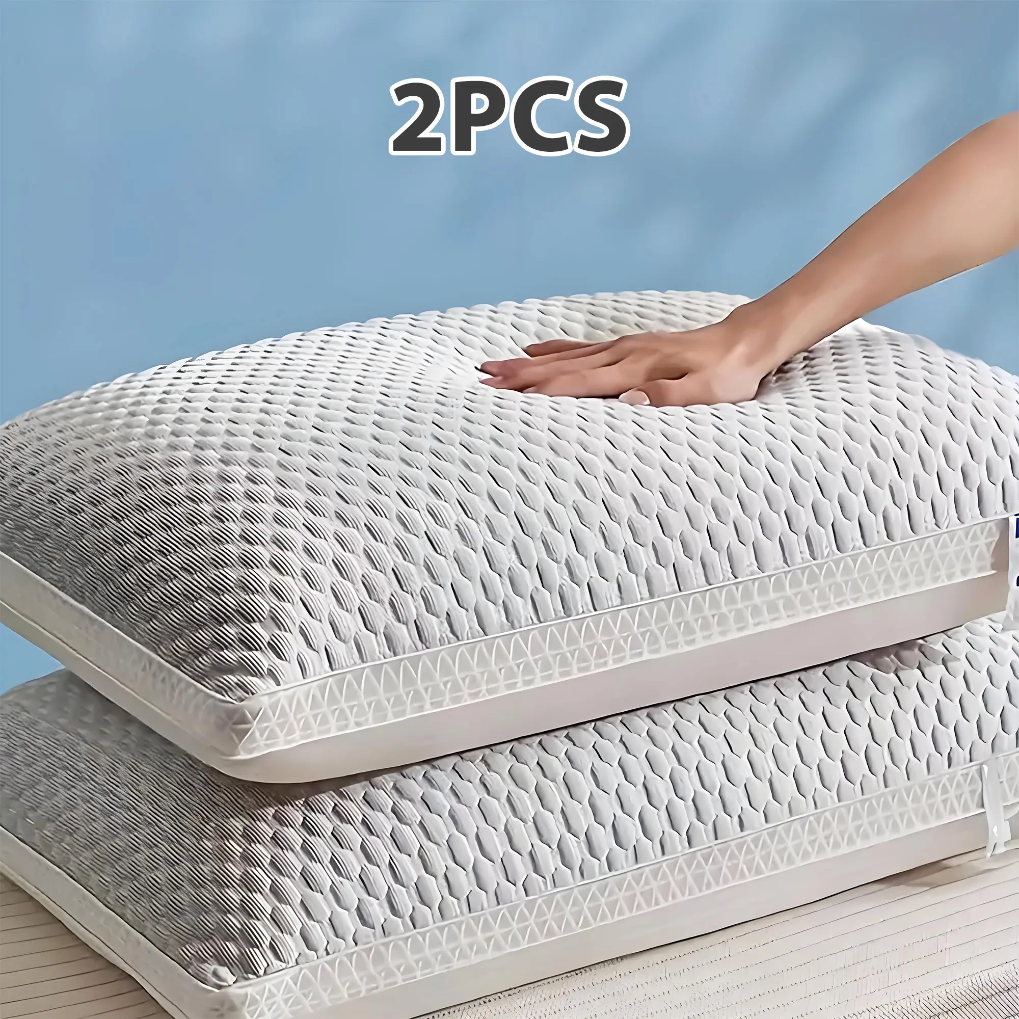 2pcs Light Grey Pillows