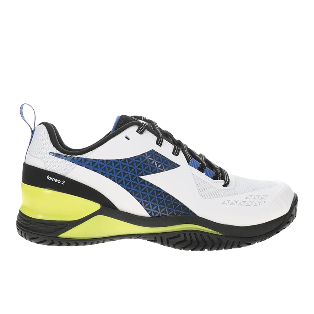diadora Mens Blushield Torneo 2 All Ground Tennis Sneakers Shoes - Black, Green, White