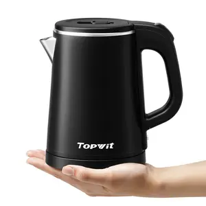 Topwit 800ML Electric Kettle Stainless Steel, 800 Watts Small Electric Kettle 27 Ounce Fast Boil Auto Shut-off, Portable Water Boiler for Small Kitchen, Business Trip and More