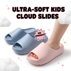 rosyclo Kids Cloud Slides Slippers  for Toddler Non-Slip Soft EVA Summer Sandals for Boys and Girls | Lightweight Comfy Pillow Slippers | Toddler Beach & Pool Shoes