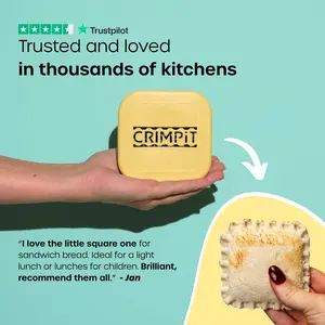 CRIMPiT Sandwich Bread Sealer with Cradle - Perfectly Sealed Toasted Sandwiches, Crust-Free Design, Dishwasher & Microwave Safe, Kids Friendly Cheese Snacks