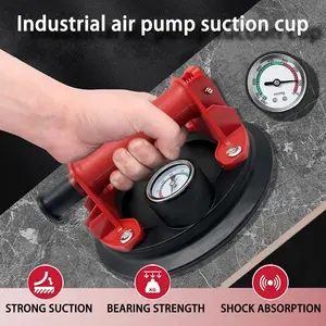 8 Inch Glass Suction Cup, Vacuum Suction Cup with Pressure Gauge, Heavy Duty Suction Cup, Car Body Repair Tool for Tile, Window, Windshield