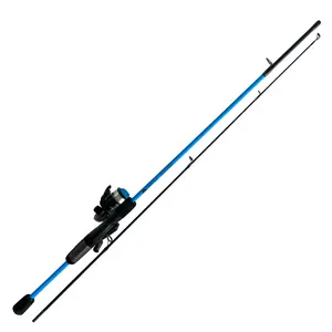 Wayfarer Spinning Fishing Rod and Reel Combo, Blue, Includes Spinning and Reeling Mechanism, Black Finish
