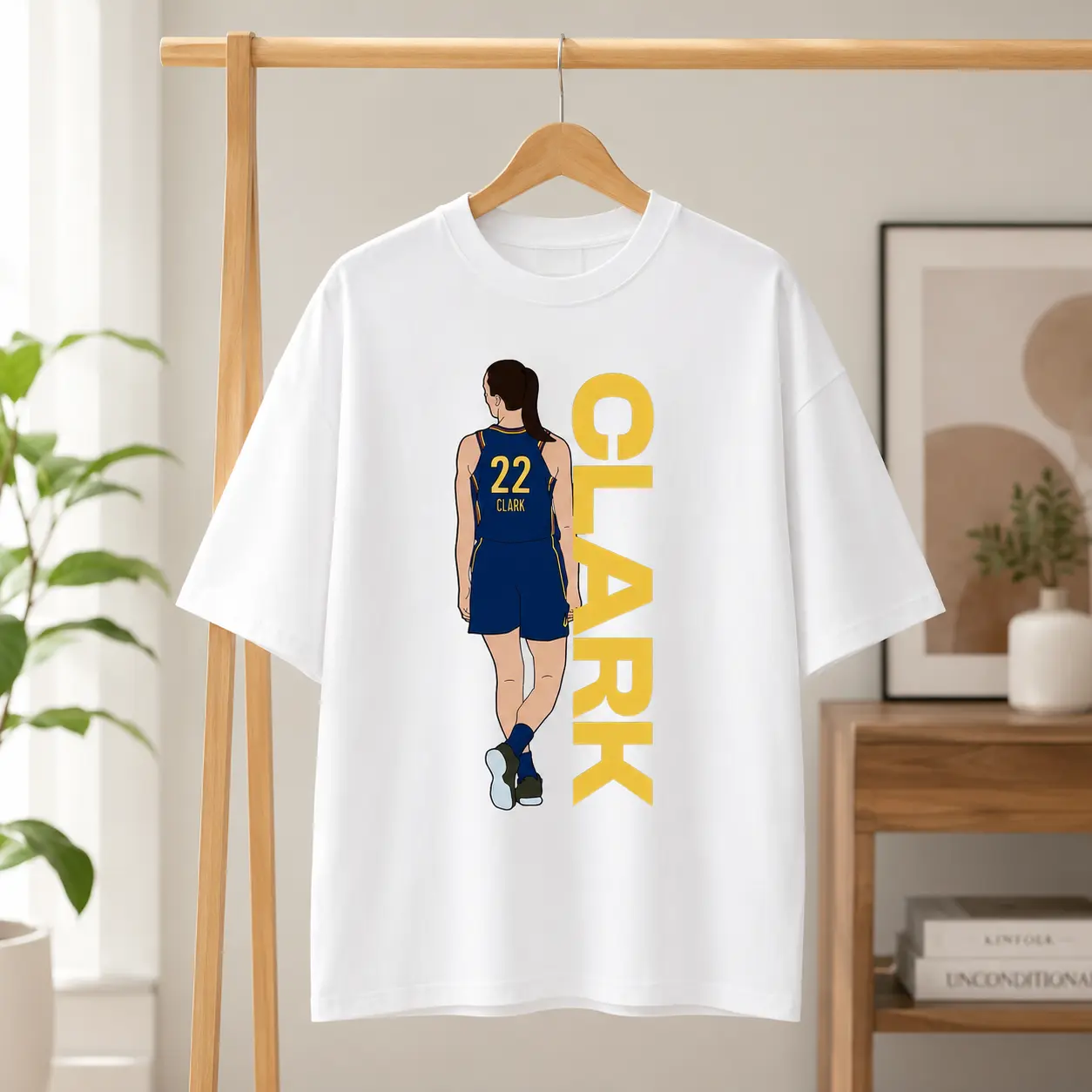Caitlin Clark Basketball Graphic T Shirt Number 22 Vintage Sports Tee Female Hoops Fan Streetwear Oversized Casual Athletic Shirt