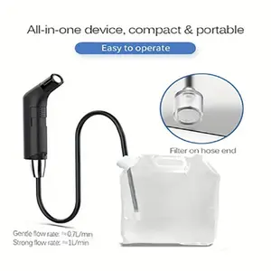 Portable Spray Gun Set, 2-Stage Pressure Handheld Electric Sprayer, Waterproof Rechargeable Travel Sprayer with Water Bag, 16oz Foldable Water Bag