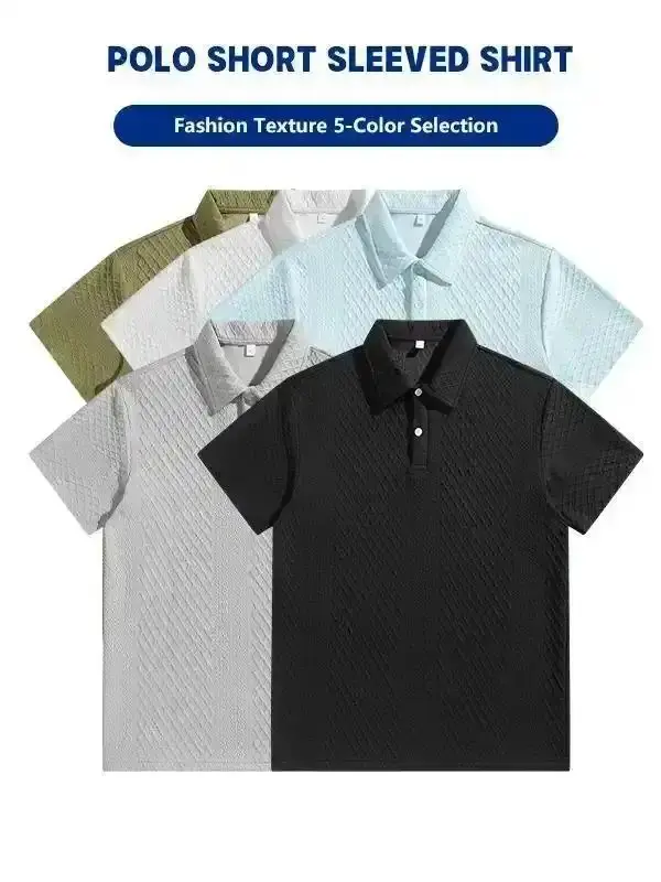 Street Fashion Soft and Comfortable Casual Loose Halfsleeved Summer Men's Polo Simple and Fashionable Top, AllDayWear, EssentialBasics, ComfortWear, ComfortableFit, MustHaveBasics, ComfortFit