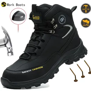 New Fashion Protect Comfortable Work Sneakers Safety Industrial Steel Toe Shoes Puncture-proof Anti-smash Protective Shoes Men Indestructible Shoes Construction Work Shoes Construction Work & Daily Wear Boot Worker Footwear Closed