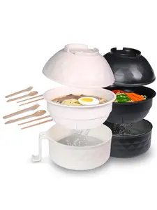 Ramen Bowl Set 1 Set Including Bowl Tableware Kit Microwave Safe Ramen Bowl with Fork Spoon Chopsticks KitchenGadgets Dinnerware