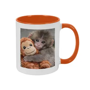 Punch The Monkey Ceramic Mug, Viral Panchi-kun Japanese Macaque Cup11oz 15oz, Emotional Support Animal Lover Gift, Hang In There Encouragement Mug,Team Punch Monkey Mug