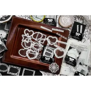 PET Lace Frame Scrapbooking Sticker Pack junk journal supply