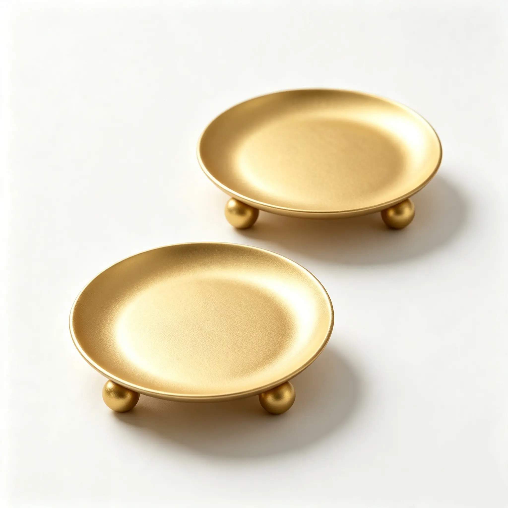 2 gold round metal candle holders, candle tray, multifunctional storage tray, elegant home décor, suitable for living rooms and bedroom desks, Halloween and Christmas decorations, home décor centerpiece, wonderful gift