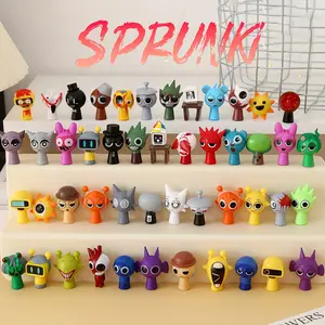 Sprunki Rhythm Box Set, 48-Piece PVC Collection, Music-Themed Decorations for Christmas, Halloween, Birthdays & Home Office Displays, Cute Collectible Figurines