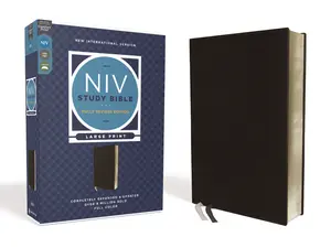 NIV Study Bible, Fully Revised Edition (Study Deeply. Believe Wholeheartedly.), Large Print, Bonded Leather, Black, Red Letter, Comfort Print (NIV Study Bible, Fully Revised Edition) by Kenneth L. Barker||Mark L. Strauss||Jeannine K. Brown||Craig L. Blom