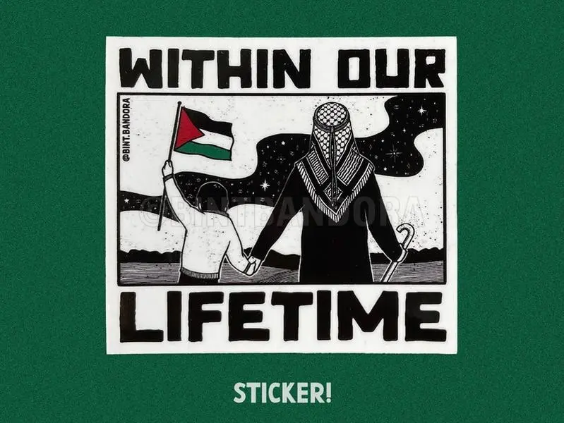Within Our Lifetime Sticker, Palestinian Flag, Free Palestine, Palestine Sticker, Palestinian Flag Sticker, Activism Art, Pro Palestine