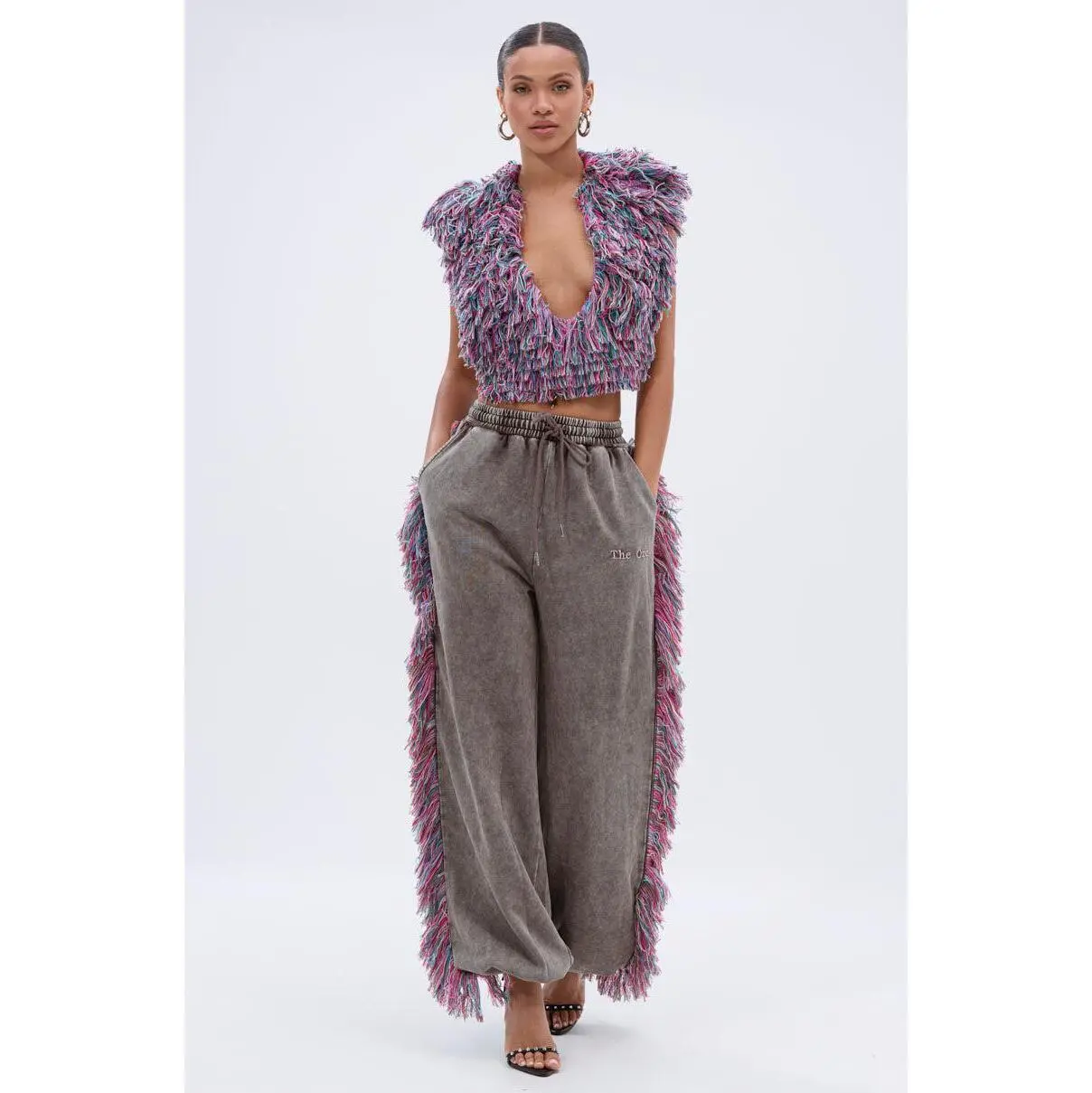 THE ONE WIDE LEG JOGGER WITH FRINGE
