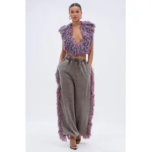 THE ONE WIDE LEG JOGGER WITH FRINGE