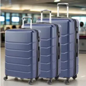 Set of 3 Hardside Luggage, Expandable Rolling Luggage with TSA Lock and Spinner Wheels, Blue