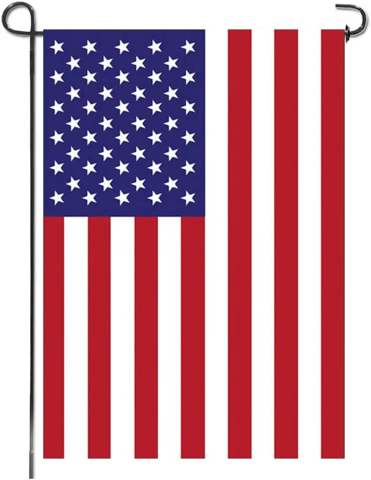 American Garden Flag Small American Flag Double Sided 12×18 Inch Weatherproof Patriotic USA Garden Flags Outside Thick Burlap Stars and Stripes Flags for Outdoor Yard Patio Lawn Decor