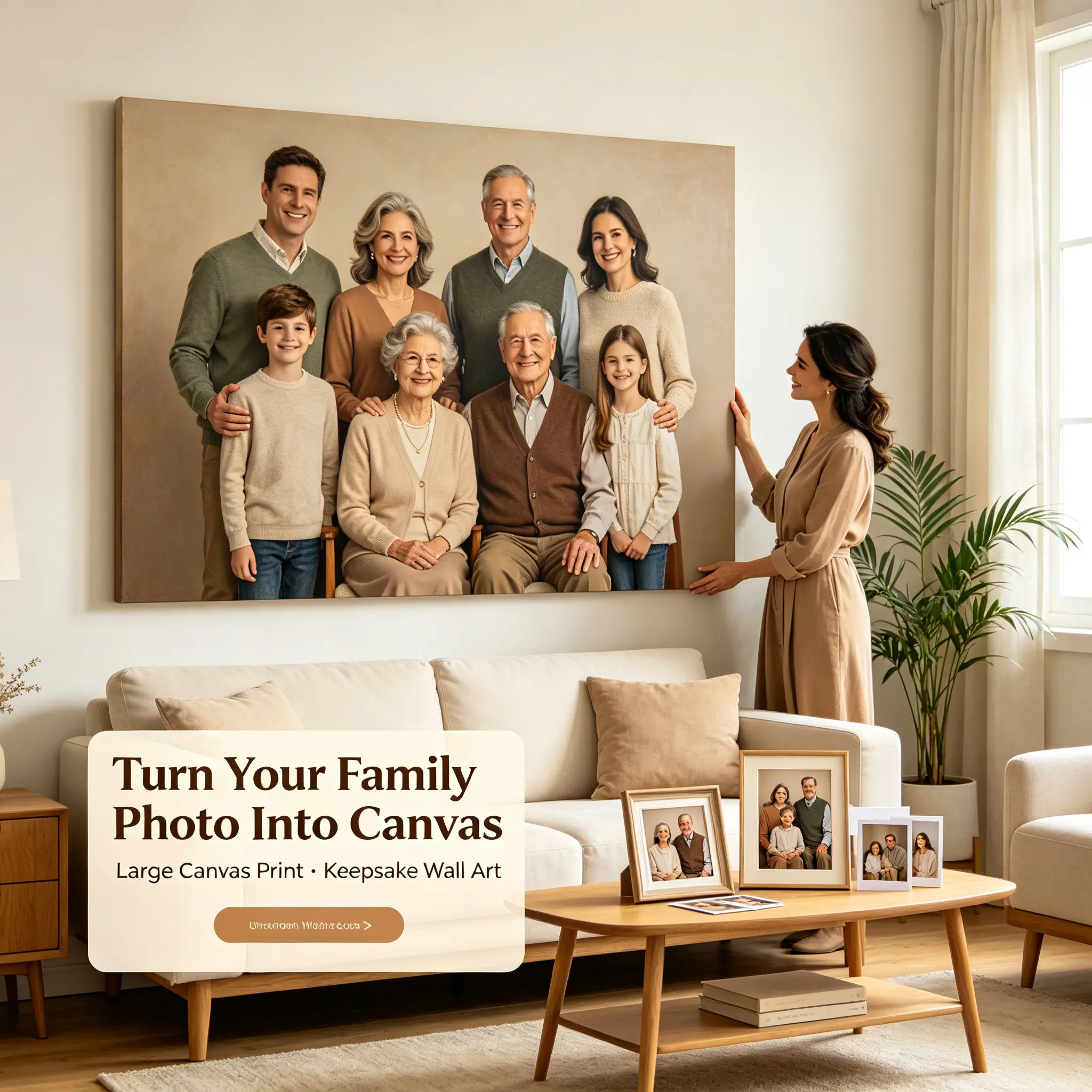 Custom Photo Canvas Print, Personalized Gallery Wrapped Canvas Wall Art, Upload Your Image, Home Decor & Unique Gift