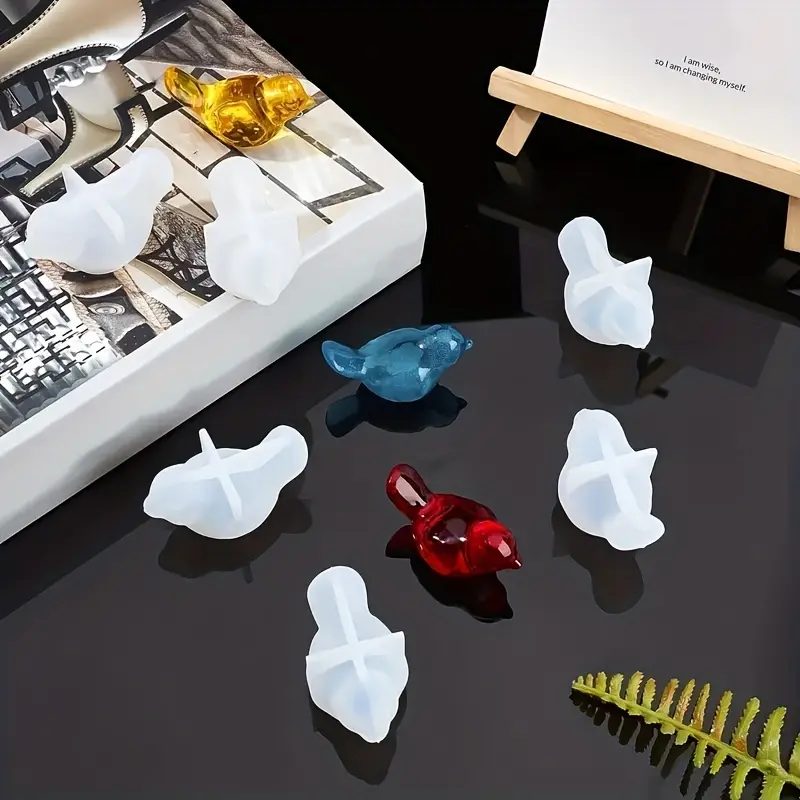 2pcs DIY 3D Bird-Shaped Silicone Mold - for Resin Crafting, Epoxy Casting Kit - Easy To Use with Multi-Color Resin Options for Keychains, Jewelry, Diy Jewelry Making & Table Ornaments, DIY Jewelry Decoration, Jewelry Making Supplies