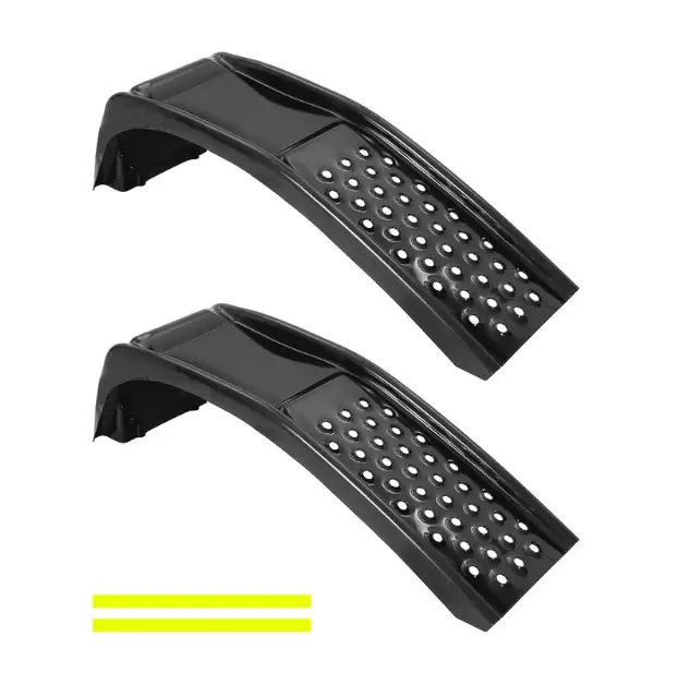 Heavy Duty 8 Inch Lift Sturdy Steel Car Ramps, 8000 lbs Capacity – Vehicle Service Ramps for Car, Truck, SUV – Oil Change, Repair, Maintenance – 2 Pack – Black