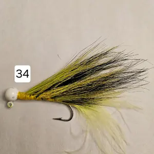 VMC Long Shank Nickle #2 Deer Tail & Feathers Hand Tied Jig