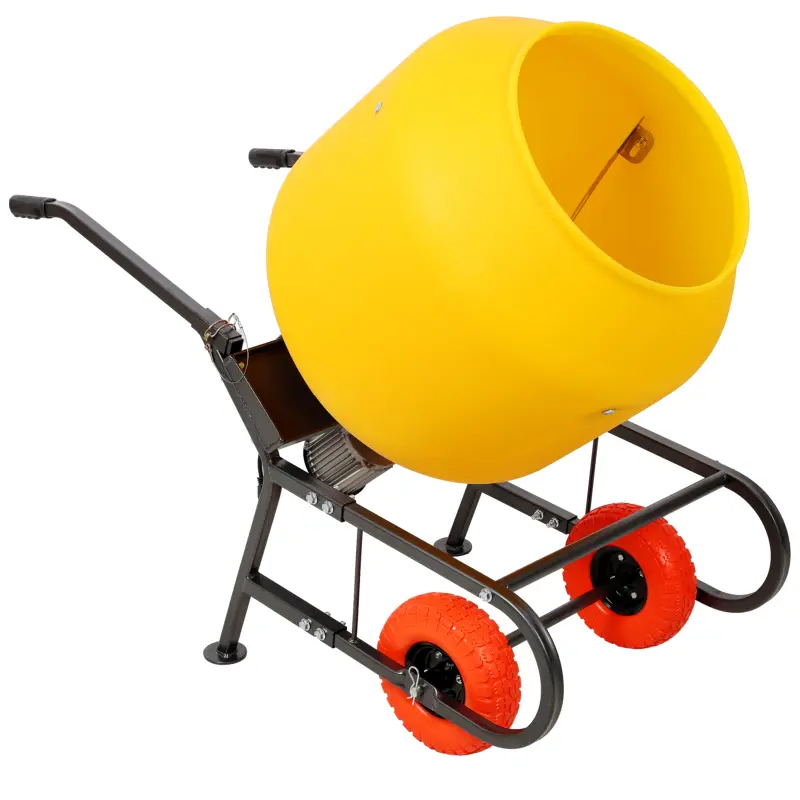 6 CUFT/170L Portable Electric Poly Drum Concrete Mixer, Heavy Duty Power Cement Mixing Machine for Mortar, Stucco and Fodder, 115V/60HZ CSA certificated
