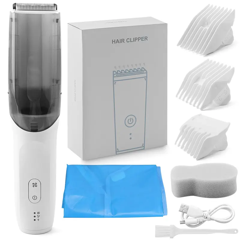 Dual Motor Power Electric Haircut Kit - Rechargeable Cordless Professional Hair Trimmer & Electric Vacuum Hair Clippers for Kids and Men