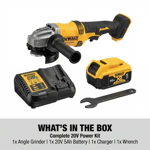 Dewalt DCG405-125 20V Angle Grinder With Battery Charger For Cutting Polishing Metal Electric Tool Makita Tools spanner wrench