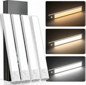 Closet Lights, Porch light, 3 Pack LED Rechargeable Under Cabinet Lighting Wireless, 3 Color Temps Under Cabinet Lights, Easy Installation，Dimmer Motion Sensor Light Indoor for Pantry, Christmas Decorations，Black Friday，Kitchen, Bedroom