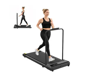 2.5HP Walking Pad Treadmill, Manual Incline Under Desk Treadmill with Shock Absorption for Small Apartments, Black