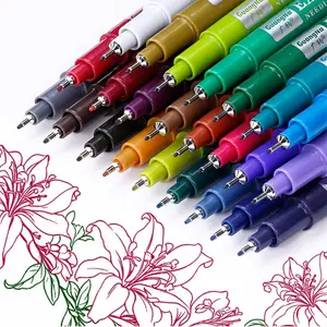 12/24pcs Drawing Outline Pens Set, Fine Tip Markers, Fast-Drying Waterproof Ink, Ideal for Illustrators & Comic Creators, Creative Sketching Tools