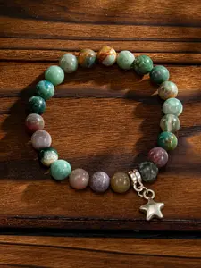 Chakra Energy Healing Bracelet, Yoga Balance Beads with Volcanic Turquoise, Ideal Gift for Parties & Daily Wear