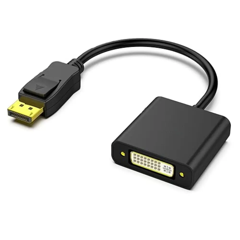 NEW DisplayPort DP Male to DVI Female Adapter Cable Converter for Laptop PC - Simple Setup & Easy Installation - No Warranty